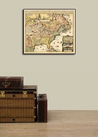 1700s “Map of France” Vintage Style Early United States Map - 16x20 3