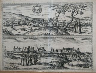Braun And Hogenberg View Of Oxford And Windsor C1575