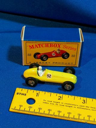 Lesney Matchbox 52 1948 Maserati 4clt Yellow Rare