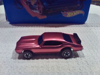 Hot Wheels Redlines 1971 Custom Olds 442 Red With Dark Interior Rare Color