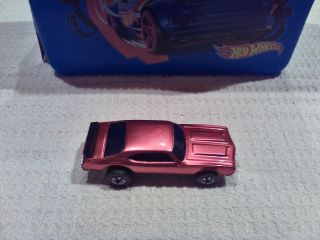 Hot Wheels Redlines 1971 Custom Olds 442 Red with dark interior RARE COLOR 7