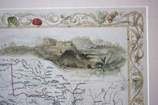 antique map of MEXICO,  CALIFORNIA & TEXAS,  USA,  by Rapkin & Tallis 1851 5