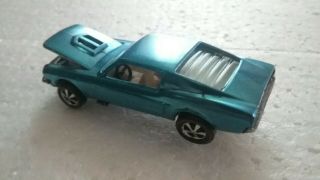 Hot Wheels Redline Mustang Hk 1967 Ohs Deep Dish Windex Blue & Louvered Clear