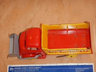 1950s WYANDOTTE SAND GRAVEL EXCAVATING STEEL & PLASTIC FRONT LOADER DUMP TRUCK 8