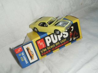 A M T Pups 1/65 Scale Die Cast 1968 Camaro D 452 In Plastic With A Great Box
