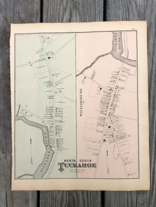 1878 Woolman & Rose Map Jersey Coast North & South Tuckahoe