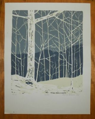 Harry Greaver " Dusk " Limited Edition Color Serigraph 1961