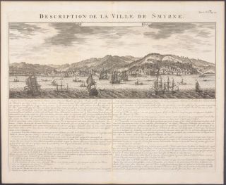 Chatelain - Greece; View & Description Of Smyrna - 1718 Atlas Historique Engraving