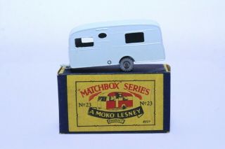 Fantastic Matchbox Moko Lesney No.  23 Berkeley Caravan Metal Wheel Near Mib