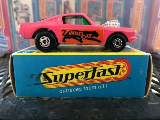 Matchbox Superfast 8 Pink Wild Cat Dragster In G Type Box