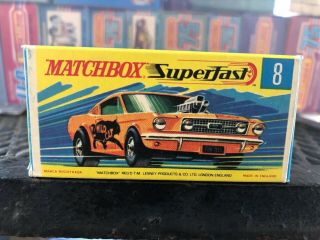 Matchbox Superfast 8 Pink Wild Cat Dragster in G Type Box 8