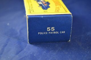 NOS/NIB 1963 Matchbox No.  55 - B Police Patrol Car Still In It ' s Box 2