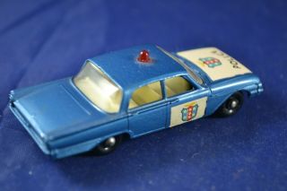 NOS/NIB 1963 Matchbox No.  55 - B Police Patrol Car Still In It ' s Box 4