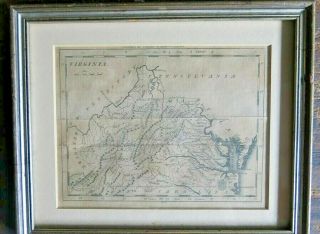 Antique Map Of Virginia,  Thomas & Andrews,  Boston