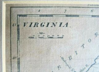 Antique Map of Virginia,  Thomas & Andrews,  Boston 2
