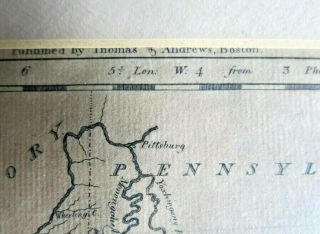 Antique Map of Virginia,  Thomas & Andrews,  Boston 3