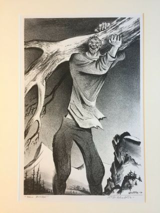 William Gropper - - " Paul Bunyan,  " 1939 Signed Limited Edition Aaa Lithograph