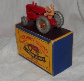 1950s.  MOKO.  Matchbox.  Lesney.  4 - Massey Harris Tractor, . 3