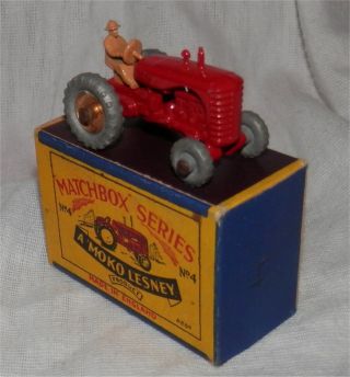 1950s.  MOKO.  Matchbox.  Lesney.  4 - Massey Harris Tractor, . 5