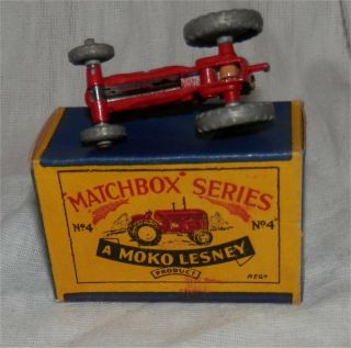 1950s.  MOKO.  Matchbox.  Lesney.  4 - Massey Harris Tractor, . 8