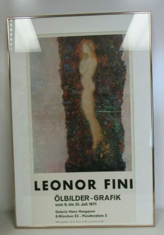 Leonor Fini Olbilder Grafik Nude With Flowers Litho Print Framed 4424c