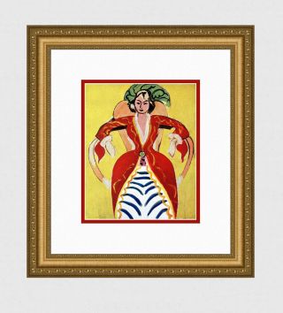 Awesome 1948 Henri Matisse Antique Print " The Lady Of France " Signed Framed