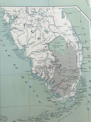 Antique Civil War Map No.  146 Topographic Map Of Florida 2