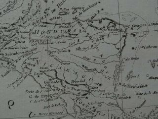1780 Bonne Atlas map Southern MEXICO - Nouvelle Espagne - Honduras - Nicaragua 5