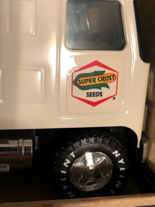 Vintage Nylint Crost Seeds GMC 18 Wheeler Steel Semi Truck 911 - z Farm 3