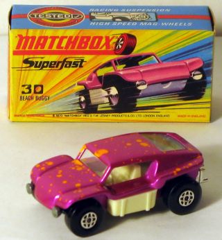 Dte Lesney Matchbox Superfast 30 - B Rare White Gas Tanks Beach Buggy Niob