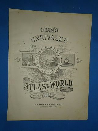 Vintage 1891 YORK CITY,  NY Old Antique Atlas Map 51419 2