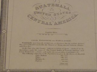 Antique map of Guatemala or United States of Central America 2
