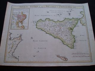 1768 Blair Map - Sicily Italy Malta - Very Rare