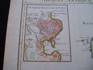 1768 Blair Map - Sicily Italy Malta - Very Rare 2