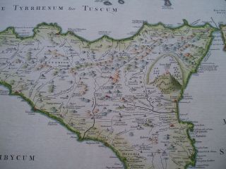 1768 Blair Map - Sicily Italy Malta - Very Rare 5
