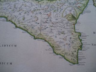 1768 Blair Map - Sicily Italy Malta - Very Rare 6