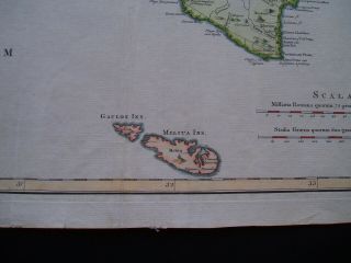 1768 Blair Map - Sicily Italy Malta - Very Rare 8