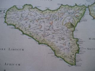 1768 Blair Map - Sicily Italy Malta - Very Rare 9