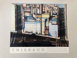 Wayne Thiebaud,  Urban Square,  The Oakland Museum,  Rare Authentic 1989 Art Poster