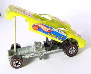 1971 Mattel Hot Wheels Redline Snake Ii Yellow Don Prudhomme Barracuda