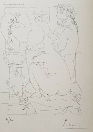 Pablo Picasso Hand Signed Numbered 1954 Lithograph Suite Vollard,