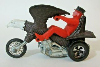 Vintage Redline Hot Wheels Rrrumblers Bold Eagle Brown w/ Orange Rider Top Hat 6