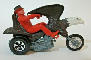 Vintage Redline Hot Wheels Rrrumblers Bold Eagle Brown w/ Orange Rider Top Hat 8