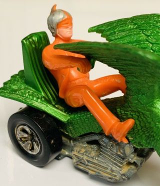 Hot Wheels Redline Rrrumblers Green Bold Eagle w/ Orange Rider Rare ‘72 Trike 3