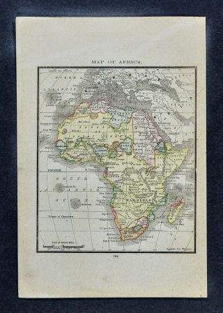 1885 Mcnally Map - Africa Cape Colony South Makololo Benin Guinea Morocco Egypt