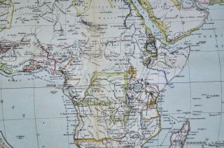 c1885 Hartleben Map - Africa - Guinea Capeland South Sudan Congo State Colonies 3