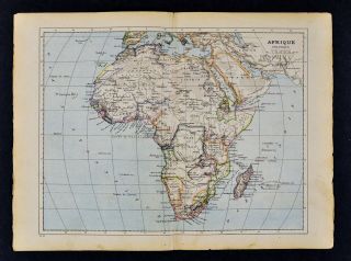1885 Cortambert Map Africa Congo Guinea Madagascar Mozambique Egypt Nubia South