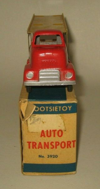 1950 ' s Tootsietoy Auto Transport No 3920 NMIB Red Tractor / Yellow Trailer BF20 2