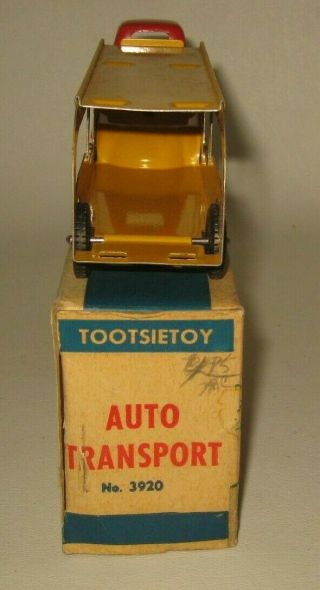 1950 ' s Tootsietoy Auto Transport No 3920 NMIB Red Tractor / Yellow Trailer BF20 4