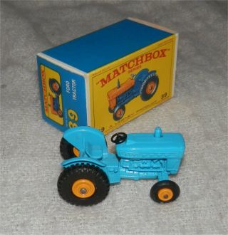 All Blue 1960s.  Matchbox Lesney 39.  Ford Tractor.